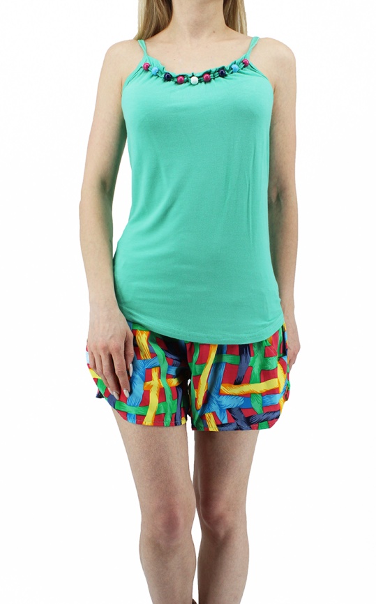 Пижамы для женщин с шортами (узкие бретельки/вискоза) 92110 фото 4