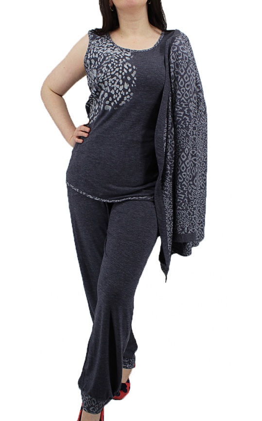 Пижамы для женщин большой размер (с брюками/с халатом) 13789 фото 4