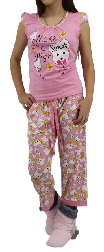 Пижамы для женщин с бриджами (короткий рукав) 82010 фото 4