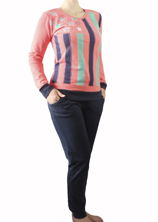 Пижама для женщин с брюками ( длинный рукав)88232 фото 2